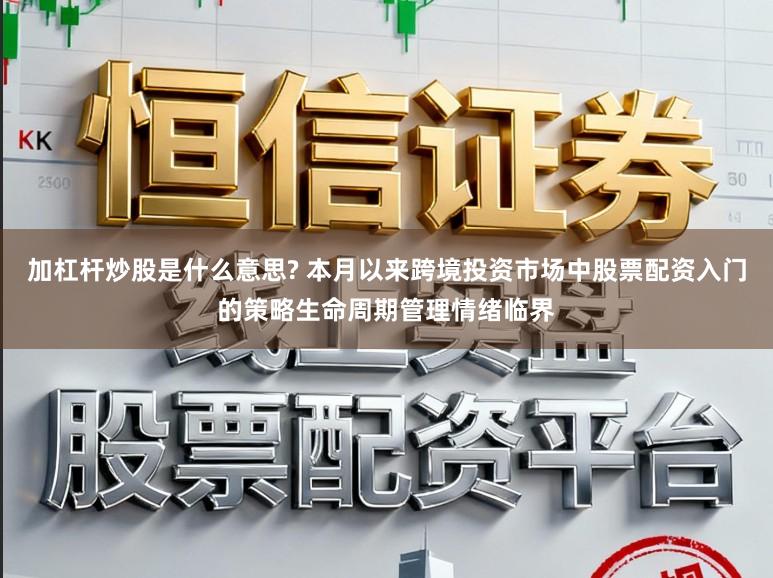 加杠杆炒股是什么意思? 本月以来跨境投资市场中股票配资入门的策略生命周期管理情绪临界