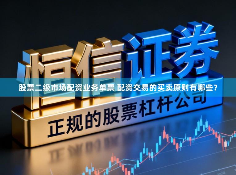 股票二级市场配资业务单票 配资交易的买卖原则有哪些？